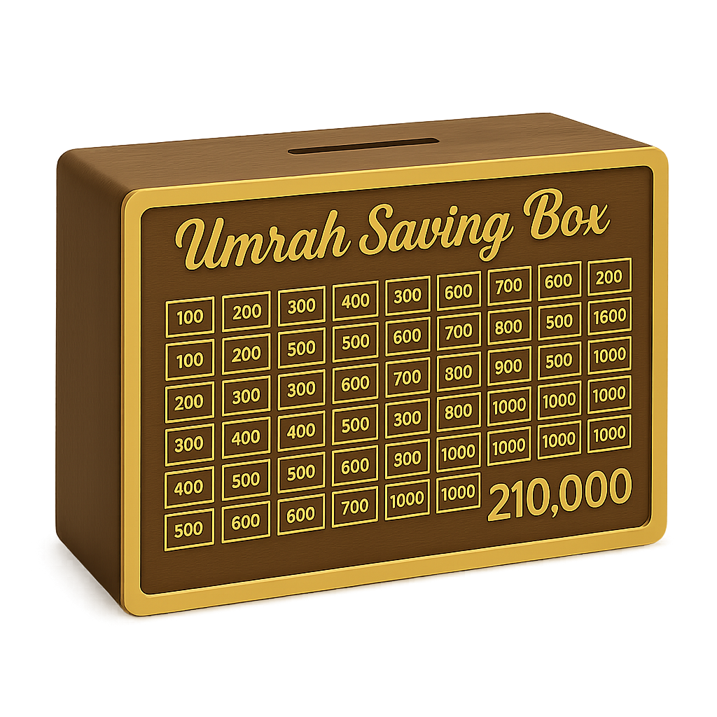 💛🕋 Umrah Saving Box – Save Daily, Reach Your Dream