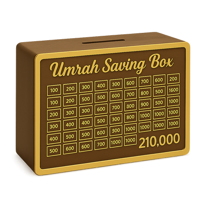 💛🕋 Umrah Saving Box – Save Daily, Reach Your Dream